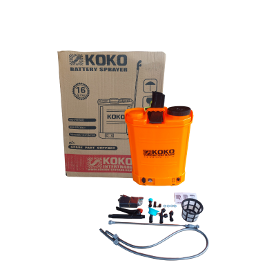 ถังพ่นยาแบตเตอรี่ KOKO , ถังพ่นยา 16 ลิตร , ถังพ่นยาไฟฟ้า , ถังพ่นยาทรงเหลี่ยม , ถังพ่นยาสีส้ม , ถังพ่นยาสำหรับเกษตร , เครื่องพ่นยาแบตเตอรี่ , ถังพ่นปุ๋ย , อุปกรณ์การเกษตร , ถังพ่นยา KOKO พร้อมส่ง